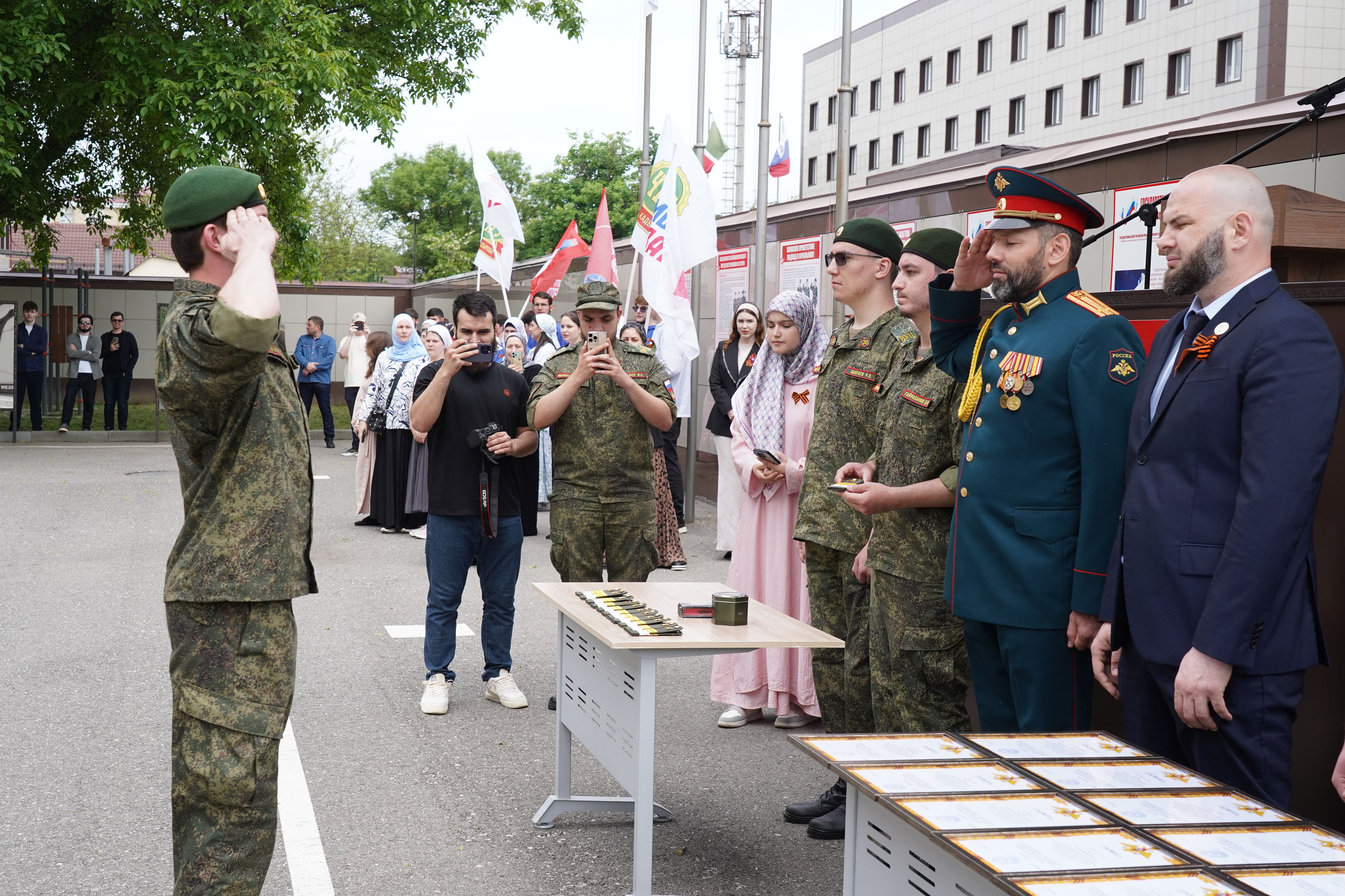 В Военном учебном центре ЧГУ им. А.А. Кадырова отметили День Победы